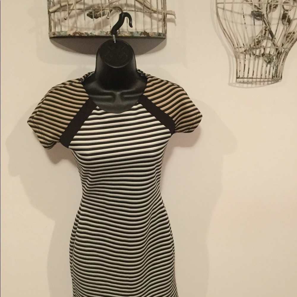 Lucca Couture Color Block Striped Dress